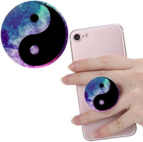 Expanding Stand and Grip for Smart phones and Tablets,pop Multi-function Mounts and Mount cellular phone Holder socket Collapsible black purple galaxy Blue Nebula yin-g yang