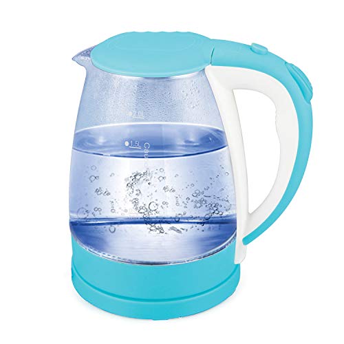 Bouilloire lectrique - ZHESHEN Bouilloire En Verre Avec clairage  LED, clairage Bleu  bullition, 2 Litres, Protection Anti-bullition(Blue)