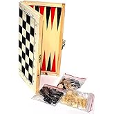 Wooden Backgammon Chess Set