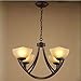 Produktbild MEIDENG Vintage Kronleuchter Glas Lampe Decke Lieferanten Wohnzimmer Flur Treppe Küche Licht Schwarz Eisen Hause Beleuchtung E27 110-240 V,4lights