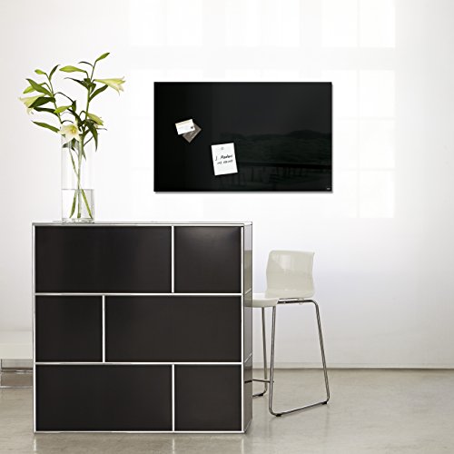 Sigel GL130 Glas-Magnetboard / Magnettafel artverum schwarz 78 x 48 cm – weitere Größen/Farben - 3