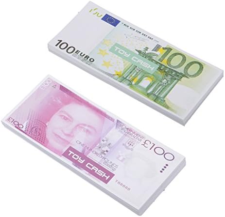 Prop Money Play Money Perfect for Film Props Money Gun Cash Gun Cannon Accessories (Pound+EUR)