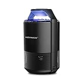 Keynice Mata-mosquito interior, no toxico, USB 5V, trampa para mosquitos super silenciosa, para exterior también, lámpara - negra