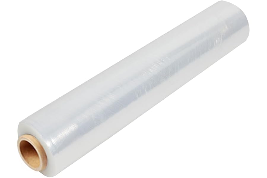 TPZ | Multi-Use Strong Cling Film | Tear Resistant & Waterproof Pallet Wrap 400mm x 250m (Clear, 1 Roll)