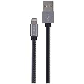 Philips DLC2508B 1.2 Metre Deri MFI Lisanslı Lightning Kablo, Siyah
