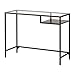 Produktbild IKEA VITTSJO -Laptop-Tisch schwarz - braunem Glas - 100x36 cm