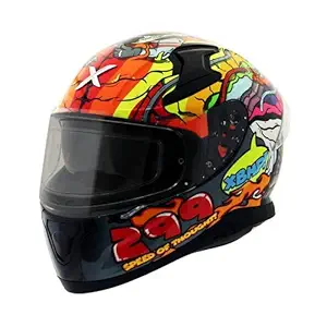 Axor Helmets - Apex - 16yearsofxBhp - Limited Edition - Speed of Thought - Dual Visor Polycarbonate Full Face Helmet (Medium - 57 Cms , Multicolour )