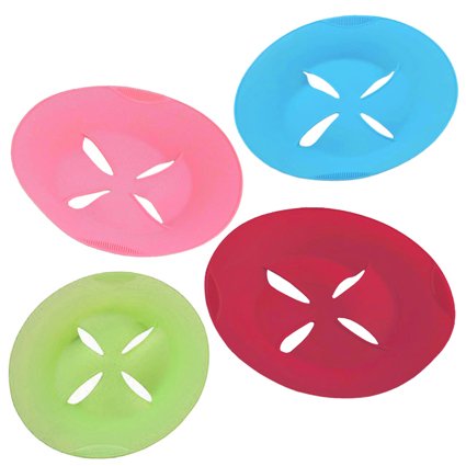 Überkochschutz, Dämpfaufsatz, Silikondeckel, ca. 27 cm, rosa/pink, 1 Stück - 3