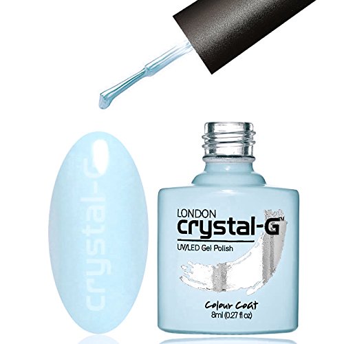 Crystal-G London - S29 Baby Blue - Soft Classic Baby Blue Shade - UV LED Soak Off Gel Nail Polish Varnish - Classic Plus Range - 8ml - ***REQUIRE UV/LED LAMP TO CURE DRY GEL POLISH***