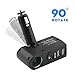 Price comparison product image Opluz QC3.0 Car Charger Socket Lighter Adapter 10A Fuse - 2 Smart USB Port + 1 x QC3.0 USB + 1 Socket Charger Port Car Socket Adapter