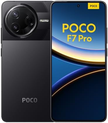 XIAOMI POCO F7 Pro Smartphone, 12+256, Nero, Batteria da 6000mAh, 90W HyperCharge, HyperAI (Caricabatterie non incluso)