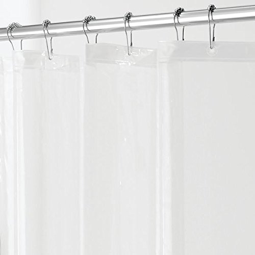 InterDesign PVC-Free PEVA 3-Gauge Shower Curtain Liner, 183 x 183 cm – Clear - 2