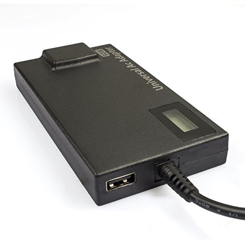 KFD UltraSlim Universal Netzteil 90W LCD Display Laptop Ladekabel Ladegerät Ultrabooks Portables Tablets Notebooks AC Adapter 15-24V 5A für Acer Sony Samsung Lenovo Fujitsu Toshiba NEC HP Compaq Dell Delta Asus LG Medion mit 5V 2A USB Port für iPhone Samsung HTC Nokia GPS MP3 MP4 Automatische Spannungseinstellung Stromkabel - 3