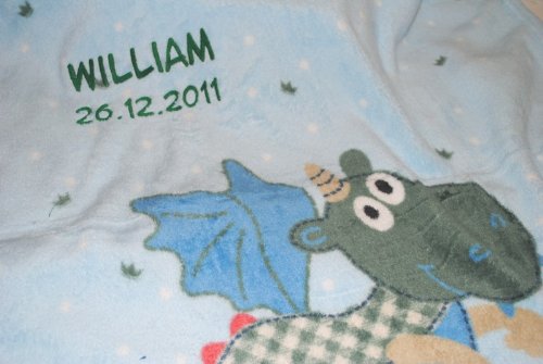 Wolimbo Flausch Babydecke mit Ihrem Wunsch-Namen und Motiv – personalisierte / individuelle Geschenke für Babys und Kinder zur Geburt, Taufe und Geburtstag – 75×100 cm für Mädchen und Jungen - 2