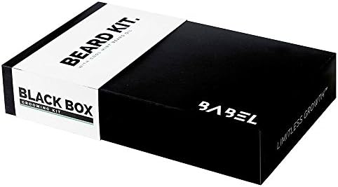 Babel Alchemy Black Box Grooming Kit - Cool Mint Beard Oil + Sweet Tea Tree Beard Balm + Mint Pistol Beard Wash + Pear Wood Beard Comb - 4-Piece Pack