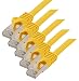 Produktbild RJ45 Patchkabel S/FTP,PIMF, Rohkabel CAT 7 Halogenfrei VE5, gelb, 0,25m