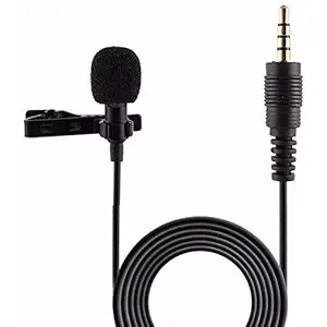 WORRICOW Branded Collar Microphone with Clip for Chatting, Voice & Video Call Voice Recording Microphone Colar Microphone (Black) Perfect for Youtuber