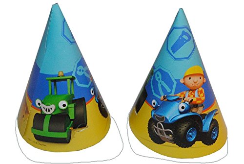 6 tlg. Set Partyhütchen Bob der Baumeister Geburtstag Kindergeburtstag Geburtstagsdeko Hütchen Mixi