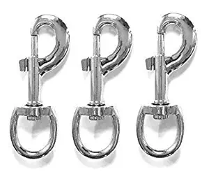 JAPIN Premium Metal Linking Dog Leash Collar, Silver Swivel ,Dog Snap Hooks, Goodness Metal Heavy Duty Multipurpose- Best for Spring Pet Buckle, Key Chain for Linking Dog Leash Collar (Pack 3)