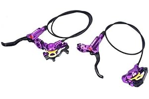 Zoom- HB-875 Hydraulic Disc Brake Front & Rear 750mm & 1400mm Set for Mountain Bike MTB BMX (Purple)