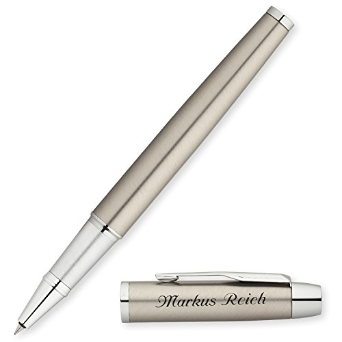 PARKER Schreibset IM mit Edelstahl-Optik C.C. mit persönlicher Laser-Gravur Tintenroller und Kugelschreiber im großen Geschenk-Etui - 2