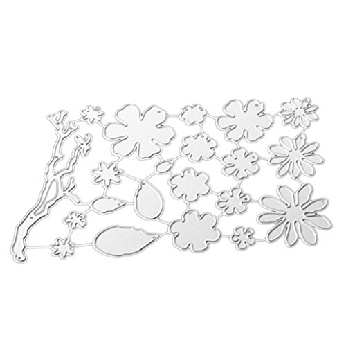 Stanzschablone Scrapbooking, FNKDOR Embossing Machine Schablonen Schneiden Stanzformen, auf Sizzix big shot / Cuttlebug / und andere Stanzmaschine anwenden (D) - 2