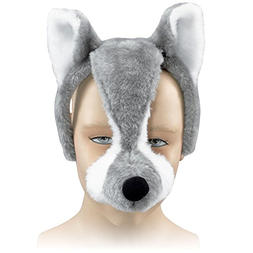 Preisvergleich Produktbild Bristol Novelty EM253 Wolf Maske, Bunt, Unisex – Erwachsene