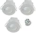 Produktbild 3 er Set HF - Hochfrequenz Decken-Einbau-Bewegungsmelder Mikrowellensensor 360° LED geeignet 8m Detektion
