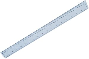 Hainenko Plastic Shatter Resistant Ruler 50 cm Clear