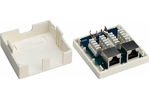 Goobay 77635 2-port RJ45 anslutningsuttag, CAT 6, STP