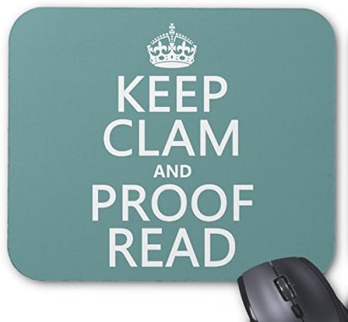 Keep Calm And Proofread (Clam) (Any Color) Mouse Pad Mouse Mat Retro Pattern Unique Computer Mouse Pad
