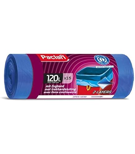 Relevo Sacchi Spazzatura con Laccetti, 100% riciclati, 20 litri, 60 unità