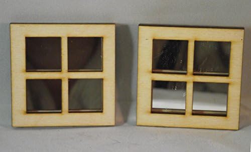 Mirrored Square Fairy Windows Natural Finish with Hangers To Accompany your Fairy Door or Garden