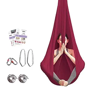 WXWS Aerial Yoga Hammock 2.8Mx5M - Premium Aerial Silk Yoga Swing