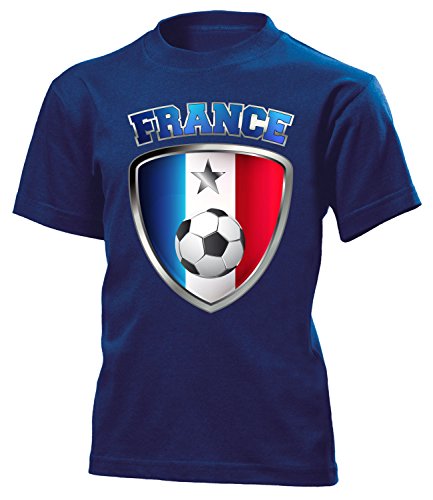 love-all-my-shirts Frankreich Fanshirt Wappen 4658 Kinder T-Shirt (K-N) Gr.116