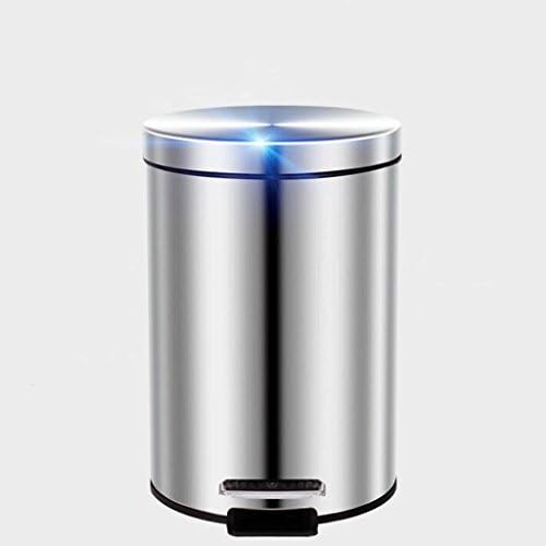 GAOLILI Thickened Stainless Steel Trash Cans Pedal Household Toilet Kitchen Living Room With A Mute