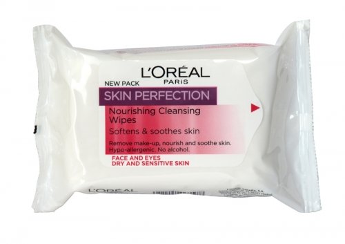 3 x Loreal Skin Perfection Nourishing Cleansing Wipes Dry & Sensitive
