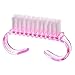 Lalang 10pcs Nail Brush Pink Nail Art Dust Cleaning Brush Mini Manicure Pedicure Tool