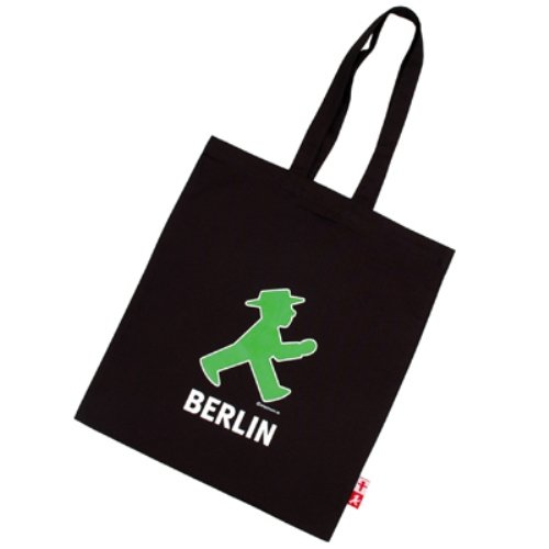 Ampelmann 108106255 - Stoffbeutel - Schwarzhändler mit Geher Berlin/ Steher Berlin, schwarz