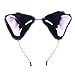Produktbild ECMQS Heißer Verkauf Frauen Mädchen Mode Fuchs Plüsch katze ohren Stirnbänder haarschmuck (Schwarz&Rosa)