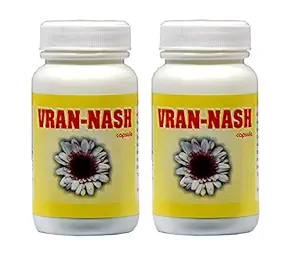 mhp Vran- Nash Capsule | Ayurvedic Medicine Useful For Acne, Eczema, Psoriasis, Helps In Healing Of Wounds - 60 Capsules (Pack Of 2)