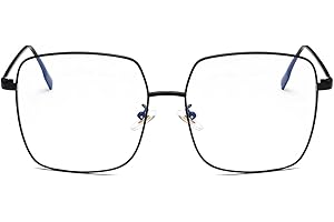 Tofox Filtro Luce Blu Occhiali Montature Oversize Occhiali Da Vista Retro Metallo Quadrati Occhiali Da Vista Lenti Chiare Donne Uomo