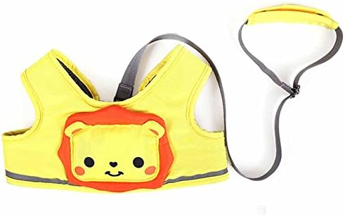 PePeng Child Safety Walking Harness for 6-48 Months Baby, Cute Yellow Bear Kids Resin Assistant Strap to Help Learn How to Walk
