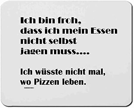 Mousepads Rectangular 3 mm Fun Sayings White [German text]
