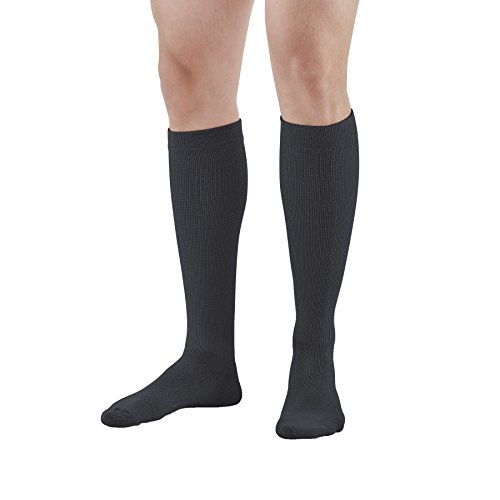 Ames WalkerUnisex AW Styles 120/125/150 Coolmax Compression Over-the-Calf Socks - 20-30 mmHg Black XXL 150-XXL-BLACK Coolmax/Nylon/Spandex