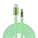 Produktbild Fcostume LED Flow Glow Micro-USB-Kabel Draht 2.4A Schnellladegerät Datenkabel für Telefon, 39,3 Zoll (Grün)