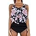 Produktbild BaZhaHei Damen Sexy Bikini High Waist Bademode Geteilter Push up Bikini Sets Zweiteiler Strand Swimwear Swimsuits Mode Boho Bikinis Beachwear Zwei Stück gekräuselt Badeanzüge (XXL, Rosa)