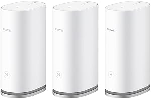 ‎HUAWEI HUAWEI WiFi Mesh 3 (zestaw 3), system siatkowy dla całego domu, HarmonyOS Mesh+, One-Touch Connect, wizualizowana diagnostyka Wi-Fi, ochrona bezpieczeństwa HomeSecTM, aplikacja AI Life, biała