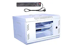 Server Rack Mini CCTV Rack Wall Mount with 6 Power Socket and Cable