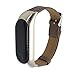 Produktbild BZLine® für Xiaomi Mi Band 3 Armband, Prämie Mode Leder Ersatz Smart Armbanduhr Armband für Xiaomi Mi Band 3 Smart Armband Fitness Tracker Pulsmesser (Kaffee)